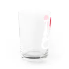 クマバチゴルフ倶楽部のアイ ラブ クマバチ　白色 Water Glass :left