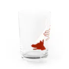 circusの影絵グラス＿イヌ（赤） Water Glass :left