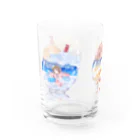 炭酸生活の空のクリームソーダ Water Glass :left