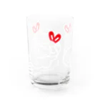 ルナポーンの2色3食（しろぬき赤） Water Glass :left