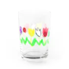 真奈美のお花いっぱい Water Glass :left