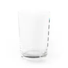 にな子Φいひひひひって笑う人のいひひひひシリーズ②はっきり黒×水色 Water Glass :left