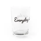 ALBAtherapyのEveryday is a new day ブラック Water Glass :left