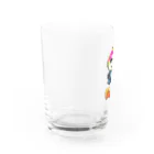 MJのMJロゴ・MJパンツ被りキャラクター入り Water Glass :left