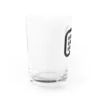 アプリファクトリーはるniのグッズ工房のはるniアイコン（黒） Water Glass :left