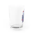 キママイヌ屋の薔薇とオオカミ Water Glass :left