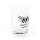 #KuToo Wave of Actionの【復刻】#KuToo モノクロ ロゴ グラス Water Glass :left
