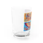 IZANAMI by Akane Yabushitaのメキシコのアレブリヘス（オレンジ） Water Glass :left