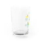 Satokostudioのコザクラインコと一緒 Water Glass :left