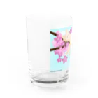 たくらだ猫の猫ハウスの桜ねんねsky Water Glass :left