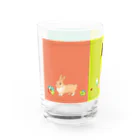 夢見る柴犬のSpring Rabbits Water Glass :left