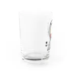 raraのゆるかわTシャツ屋さんの動きたくないハシビロコウ Water Glass :left