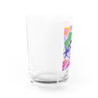 せんのさくら　しゅーせんかんのuniちゃん「天命回転図」クリアグラス Water Glass :left