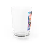 hugging love ＋《ハギング ラブ プラス》の+ Fete des fleurs 01《king Protea》 Water Glass :left