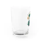 milky pop.のパンジーグリーン Water Glass :left