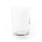 ももたろのミントグリーン水玉ふわたろ Water Glass :left