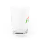 ねこてやのチューリップとちょうちょ Water Glass :left