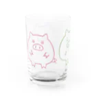 こぶたの豚三兄弟(濃) Water Glass :left