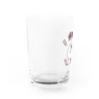 エガオーピンクのsuzuriショップの優勝してほっぺが落ちたエガオーさん Water Glass :left