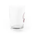 エガオーピンクのsuzuriショップの牛乳専用コップ グラス左面