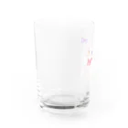 ぷにぷにの猫とリボン Water Glass :left