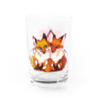 mofuwaのFOX TWINS(glass) Water Glass :left