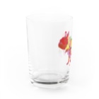 chicodeza by suzuriのきれいな花フレンチブルドッグ Water Glass :left