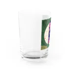 高井里華の夜桜【猫】【家紋】【桜】【夜】 Water Glass :left