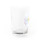 コマタヒチの【可憐】白と薄ピンクと黄色のお花 Water Glass :left