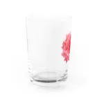 コマタヒチの【キザにキマる】爛々と咲く濃いピンクの薔薇 Water Glass :left