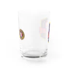 土屋なつむの邪道フロッグ購買部SUZURI出張所のアマビエビールラベル風シール Water Glass :left