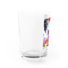 友光花魁のカラフルお狐花魁 Water Glass :left