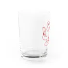 ラッタ工房のクマとパンケーキ(アカ) Water Glass :left