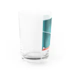 yutoyouのBlue with Red  Water Glass :left