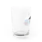 宇宙猫たちの日常の雲に浮かぶムーン Water Glass :left