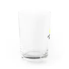 小太りのロゴ入りビアグラス  Water Glass :left