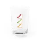 にしむー食堂の雑貨屋さんの春のフルサンセット(文字といっしょ） Water Glass :left