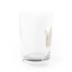 かわいいもののおみせ　いそぎんちゃくの仲良し猫の背中　灰白&白 Water Glass :left