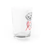 マルチーズ教のwhite dogs Water Glass :left