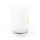 豆大福屋のぽっちゃりオレンジ桜ねこ Water Glass :left