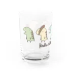 K.Sasara 公式キャラクターショップの恐竜のいる毎日（並ぶ） Water Glass :left