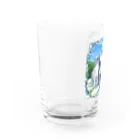 Atelir SOLEILのミコノス島の山登り猫 Water Glass :left