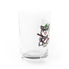 きたかみグッズSHOP(*´ｪ`*)の忍犬にまこま（背景透過Ver.) Water Glass :left