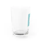 ねこのふとももの溶けねこ(ブルー) Water Glass :left