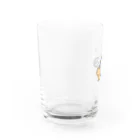 まるちのアジに食べられる猫 Water Glass :left