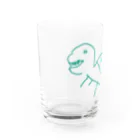 橙色の恐竜 Water Glass :left