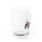 nanaqsaのアロエのアッちゃん隣にエケネコ Water Glass :left