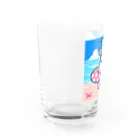 SWEET＆SPICY 【 すいすぱ 】ダーツの🐶夏が楽しみすぎる犬🌞🌊（ドット） Water Glass :left