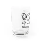 おかのはなみのdrawing（ブラック） Water Glass :left