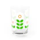 菊地わやのレトロいぬ（白）（文字入り） Water Glass :left